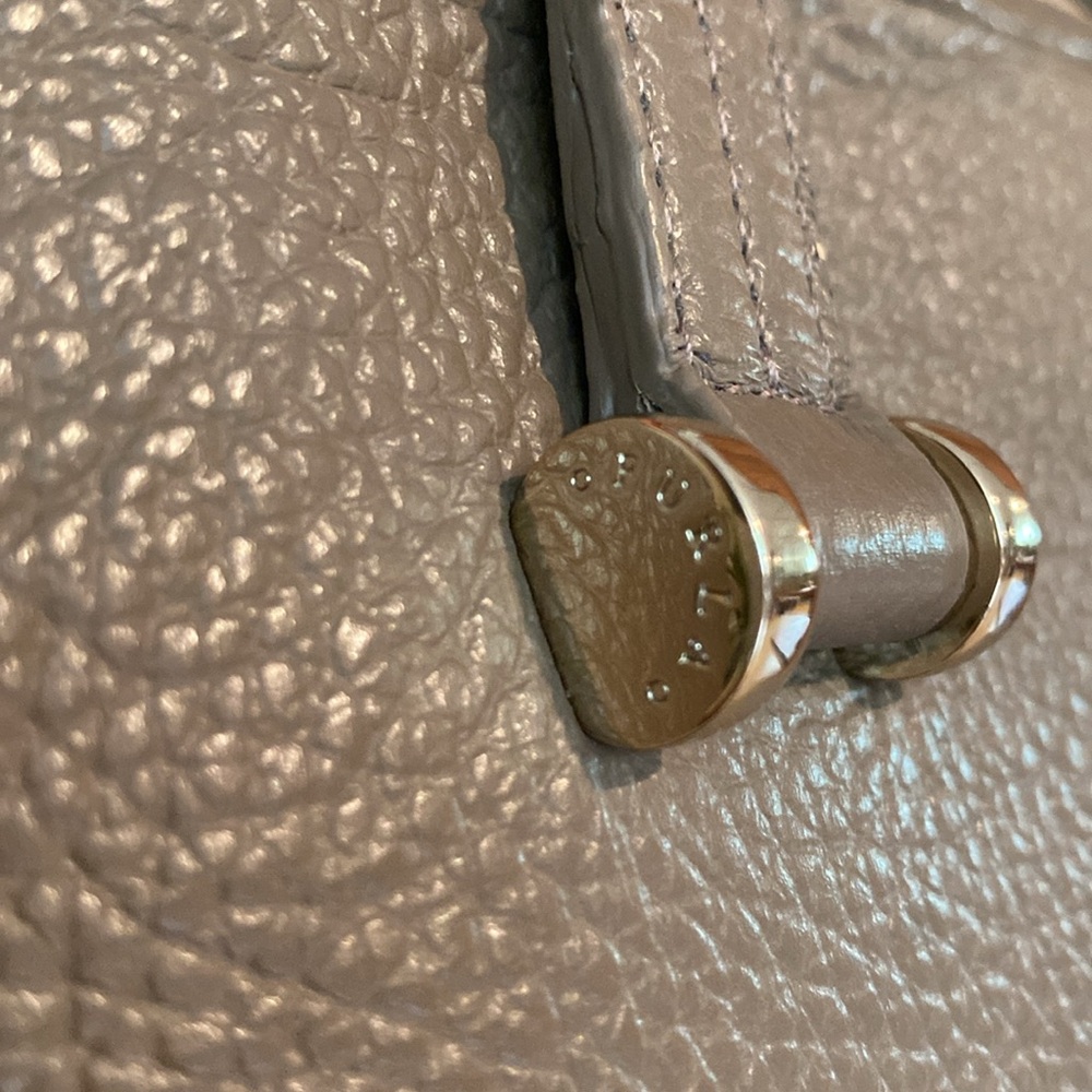 Furla Taupe Leather Satchel with Gold Hardware - Picture 5 of 12